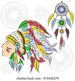 the illustration dedicated to the American Indians.