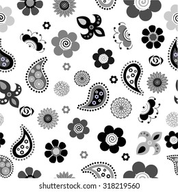 the Illustration dedicated to the beautiful flower ornament . 