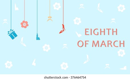 the illustration dedicated to the eighth of March - Womens Day.