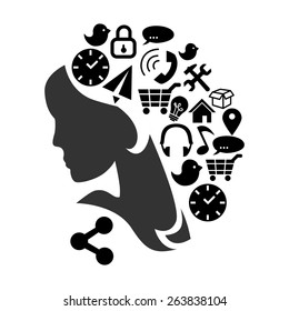 illustration dedicated to the  high technologies and communication.