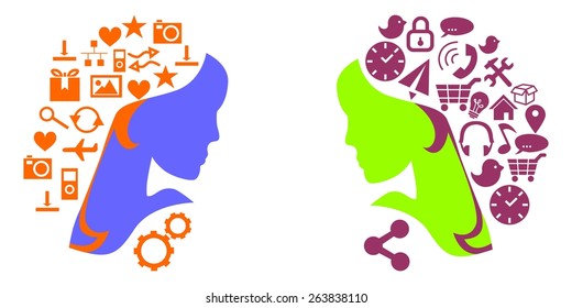illustration dedicated to the  high technologies and communication.