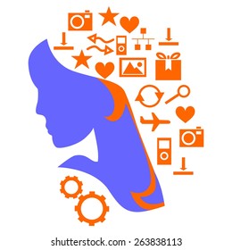 illustration dedicated to the  high technologies and communication.