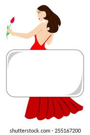 the Illustration dedicated to the lady. 