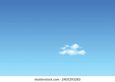 illustration Deep blue skies with white clouds background with space for text, blue cloudy skies texture, dark blue sky wallpaper with with white fully clouds