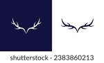 illustration of deer antlers vector logo	
