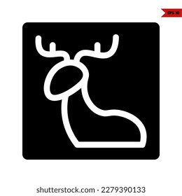 illustration of deer glyph icon 