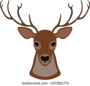 Illustration of a deer head.