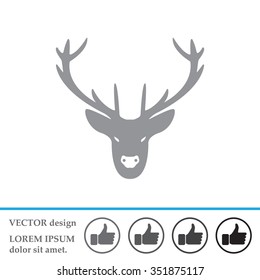 illustration of a deer head silhouette
