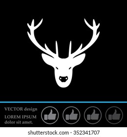 illustration of a deer head silhouette