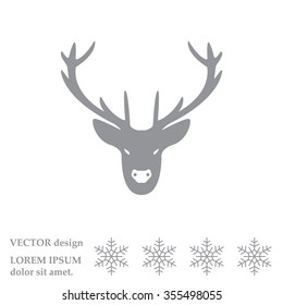 illustration of a deer head silhouette