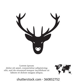 illustration of a deer head silhouette