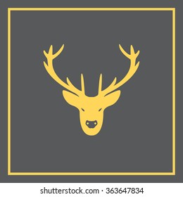 illustration of a deer head silhouette