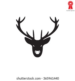 illustration of a deer head silhouette