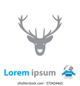 illustration of a deer head silhouette