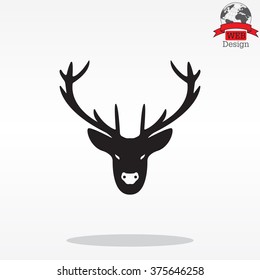 illustration of a deer head silhouette