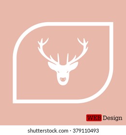illustration of a deer head silhouette