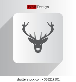 illustration of a deer head silhouette