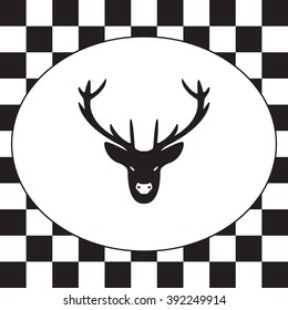 illustration of a deer head silhouette