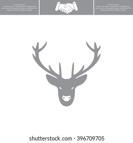 illustration of a deer head silhouette
