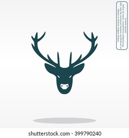 illustration of a deer head silhouette