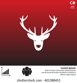 illustration of a deer head silhouette