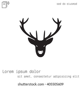 illustration of a deer head silhouette