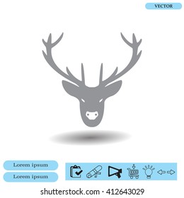 illustration of a deer head silhouette
