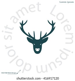 illustration of a deer head silhouette