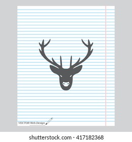 illustration of a deer head silhouette