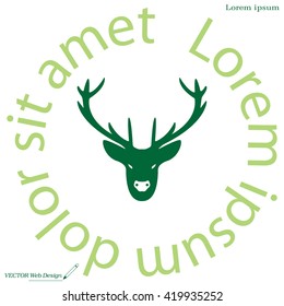 illustration of a deer head silhouette