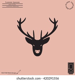 illustration of a deer head silhouette