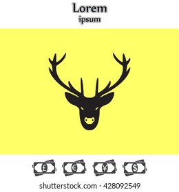 illustration of a deer head silhouette