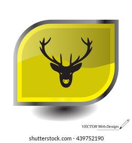 illustration of a deer head silhouette