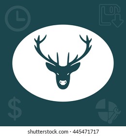 illustration of a deer head silhouette