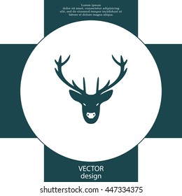 illustration of a deer head silhouette