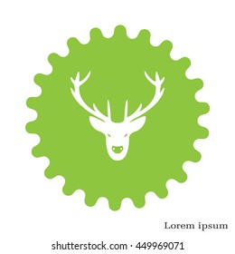 illustration of a deer head silhouette