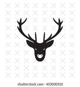 illustration of a deer head silhouette