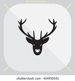 illustration of a deer head silhouette
