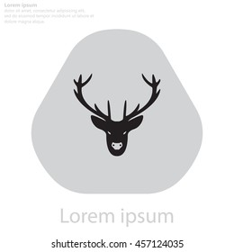 illustration of a deer head silhouette