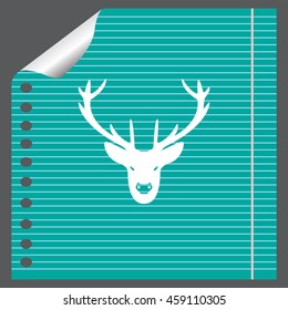 illustration of a deer head silhouette