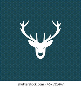 illustration of a deer head silhouette
