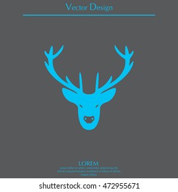 illustration of a deer head silhouette