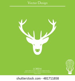 illustration of a deer head silhouette