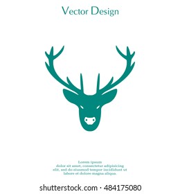 illustration of a deer head silhouette