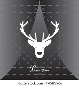 illustration of a deer head silhouette