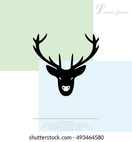 illustration of a deer head silhouette