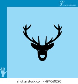 illustration of a deer head silhouette