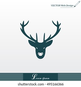 illustration of a deer head silhouette