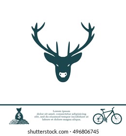 illustration of a deer head silhouette