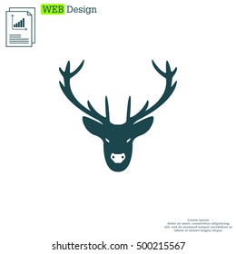 illustration of a deer head silhouette